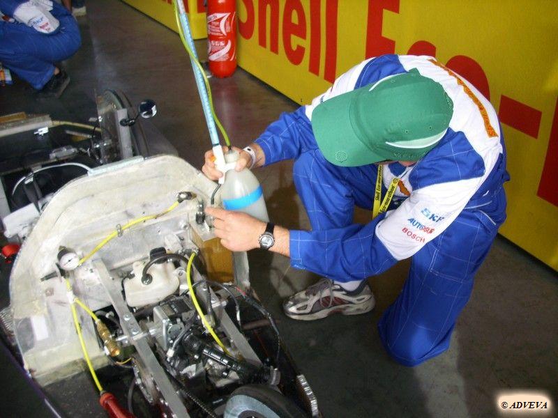 Mesure de la consommation de carburant au Shell Eco-marathon (véhicule à essence)